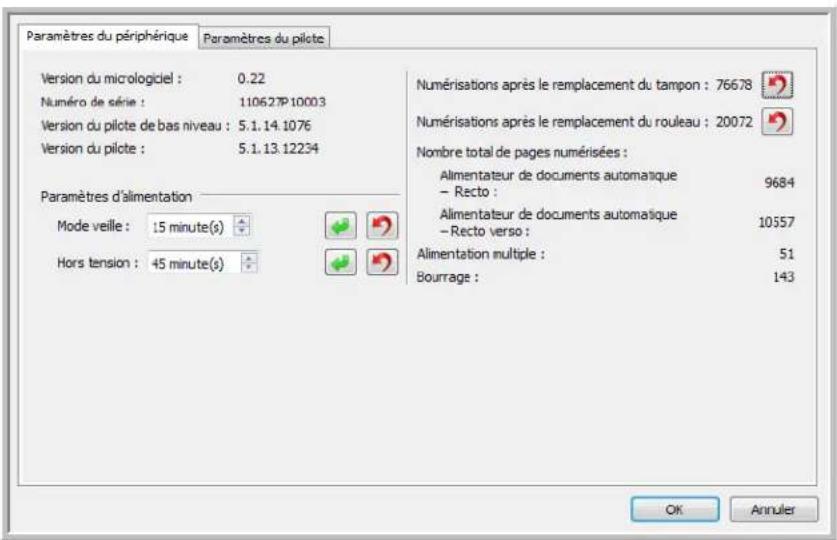 XEROX DocuMate 4760 VRS Pro - Paramètres du périphérique - 1