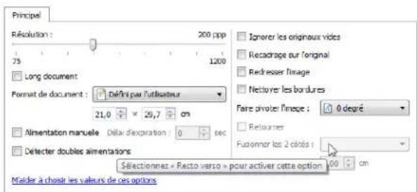 XEROX DocuMate 4760 VRS Pro - Options désactivées dans cette section - 1