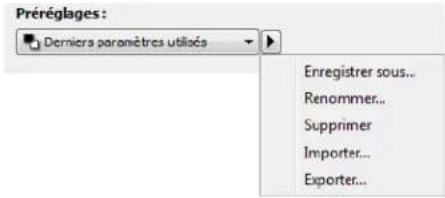 XEROX DocuMate 4760 VRS Pro - Pour supprimer un préréglage : - 1