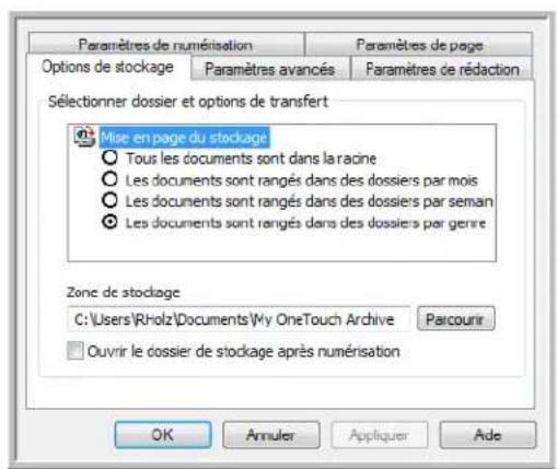 XEROX DocuMate 4760 VRS Pro - Définition de dossier et d'options à partir de OneTouch - 3