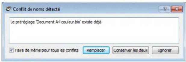XEROX DocuMate 4760 VRS Pro - Importer les préréglages - 3