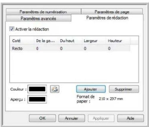 XEROX DocuMate 4760 VRS Pro - Onglet Paramètres de rédaction - 1