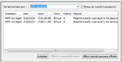 XEROX DocuMate 4760 VRS Pro - Visualiseur du journal du lien SMTP - 2