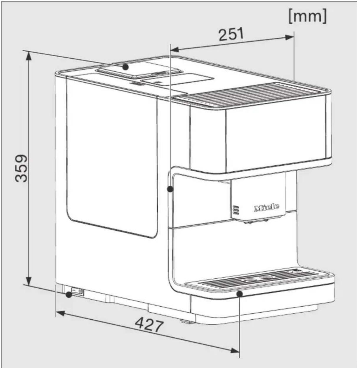 MIELE CM 6100 - Eteindre la machine à café à l'aide de l'interrupteur principal. - 1