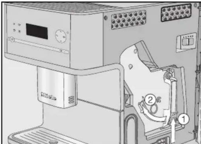 MIELE CM 6100 - Sortir l'unité de percolation et la nettoyer à la main - 1