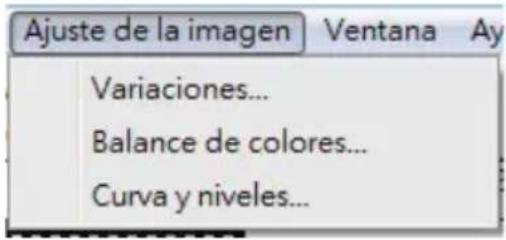 Reflecta ProScan 10T - Comandos de menu - Image Adjustment (Ajuste de la imagen) - 1