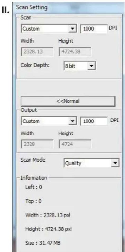 Reflecta ProScan 10T - Scan Setting Area [Floating Windows] - 2