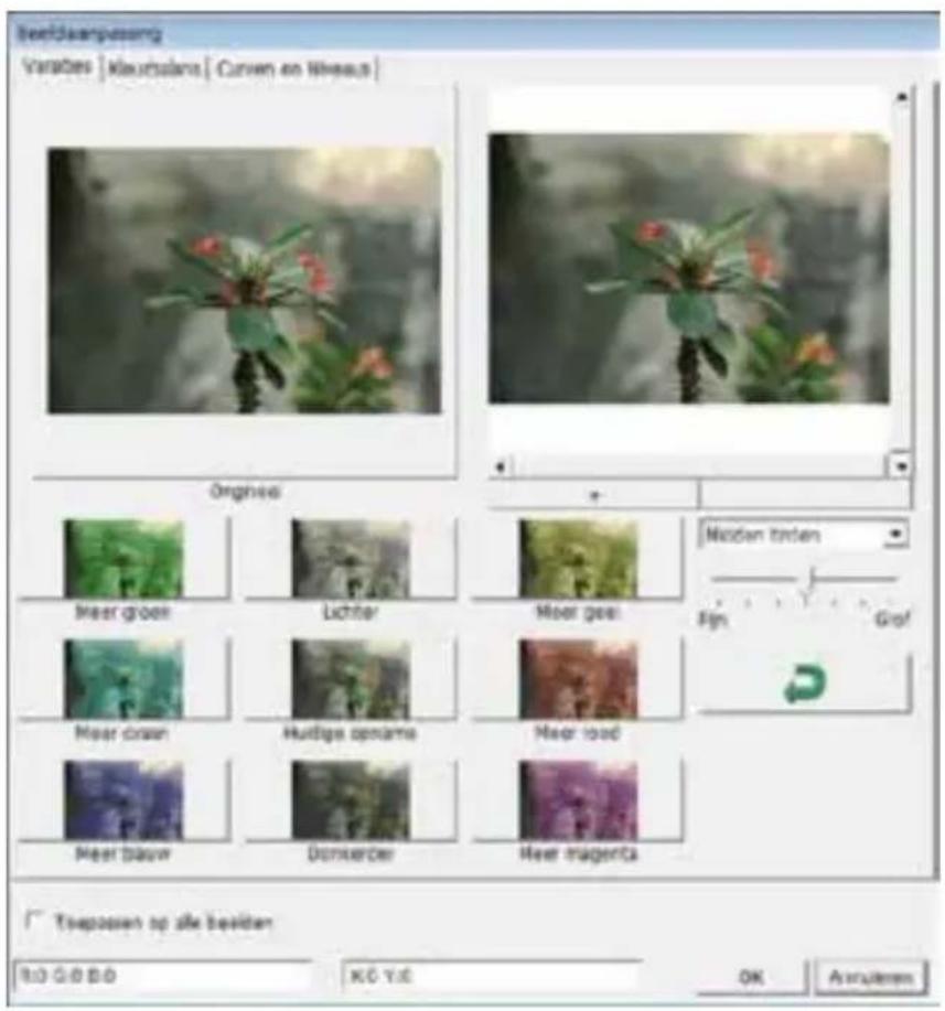 Reflecta ProScan 10T - Menuopdrachten - Image Adjustment (Beeldaanpassing) - 2