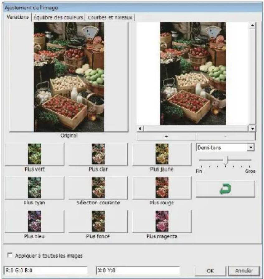 Reflecta ProScan 10T - Commandes de menu - ajustement de l'image - 2