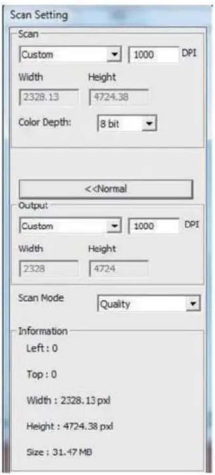 Reflecta ProScan 10T - Área de Configuração de Digitalização [Janelas Flutuantes] - 2