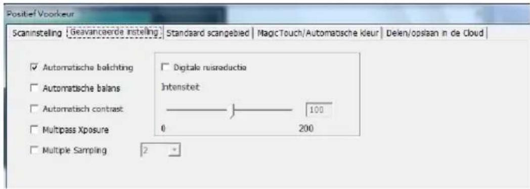 Reflecta ProScan 10T - Geavanceerde instellenen - 1