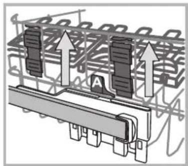 INDESIT DPG 16B1 A K EU - The height of the upper rack should be adjusted WHEN THE RACK IS EMPTY. - 1