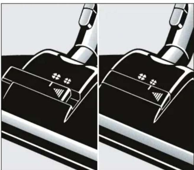 MIELE S 8310 PARQUET SPECIAL - Opening the air adjustment slide - 3