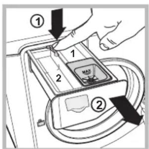 HOTPOINT-ARISTON AQD1071D 69 EUA - Cleaning the detergent dispenser drawer - 1