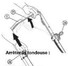 Arrater la tondeuse :