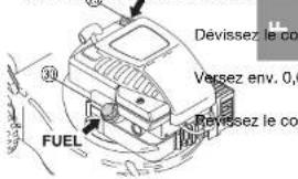 FUEL Devissez le co Varsez env. 0,1 Revissez le co