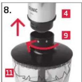 Koenic KHB 700 - Utiliser l'accessoire de hachage - 8