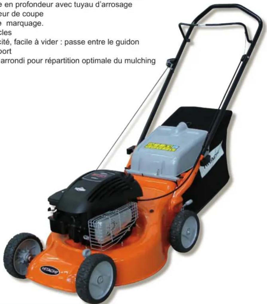 HITACHI ML 190 E - Tondeuse poussée 158 cc - 42 cm - 1