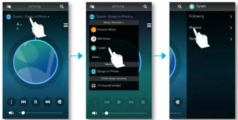 SAMSUNG WAM550 - Écouter la radio internet - 1