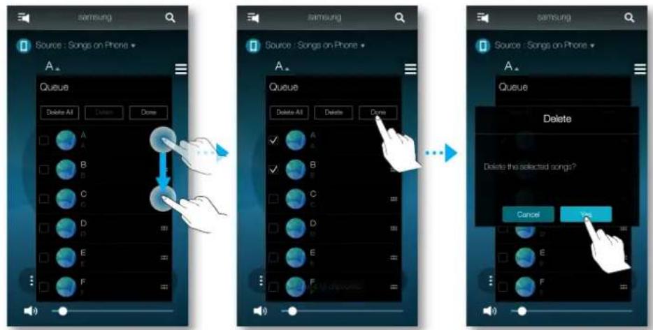 SAMSUNG WAM550 - Édition de la file - 2