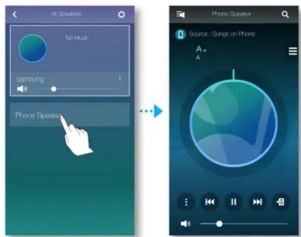 SAMSUNG WAM550 - Écouter la musique par l'intermédiaire du haut-parleur du téléphone - 2