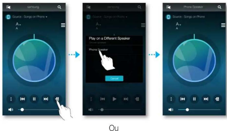 SAMSUNG WAM550 - Écouter la musique par l'intermédiaire du haut-parleur du téléphone - 1