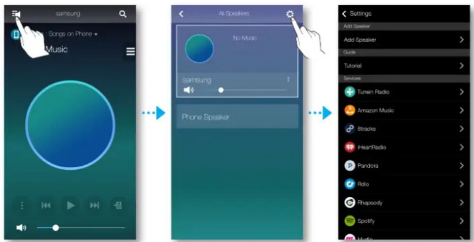 SAMSUNG WAM550 - Utilisation du menu paramètres - 1