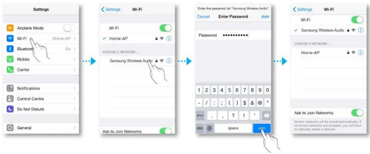 SAMSUNG WAM550 - Connexion manuelle au wi-fi (iOS) - 4