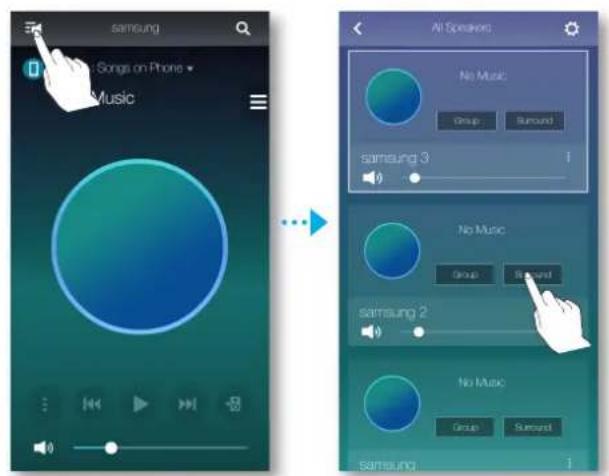 SAMSUNG WAM550 - Réglage du mode de son ambiophonique - 1