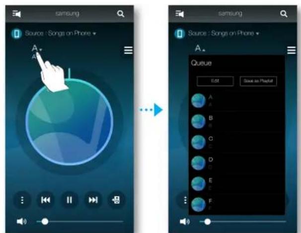 SAMSUNG WAM550 - Ajout de musique dans la file - 2