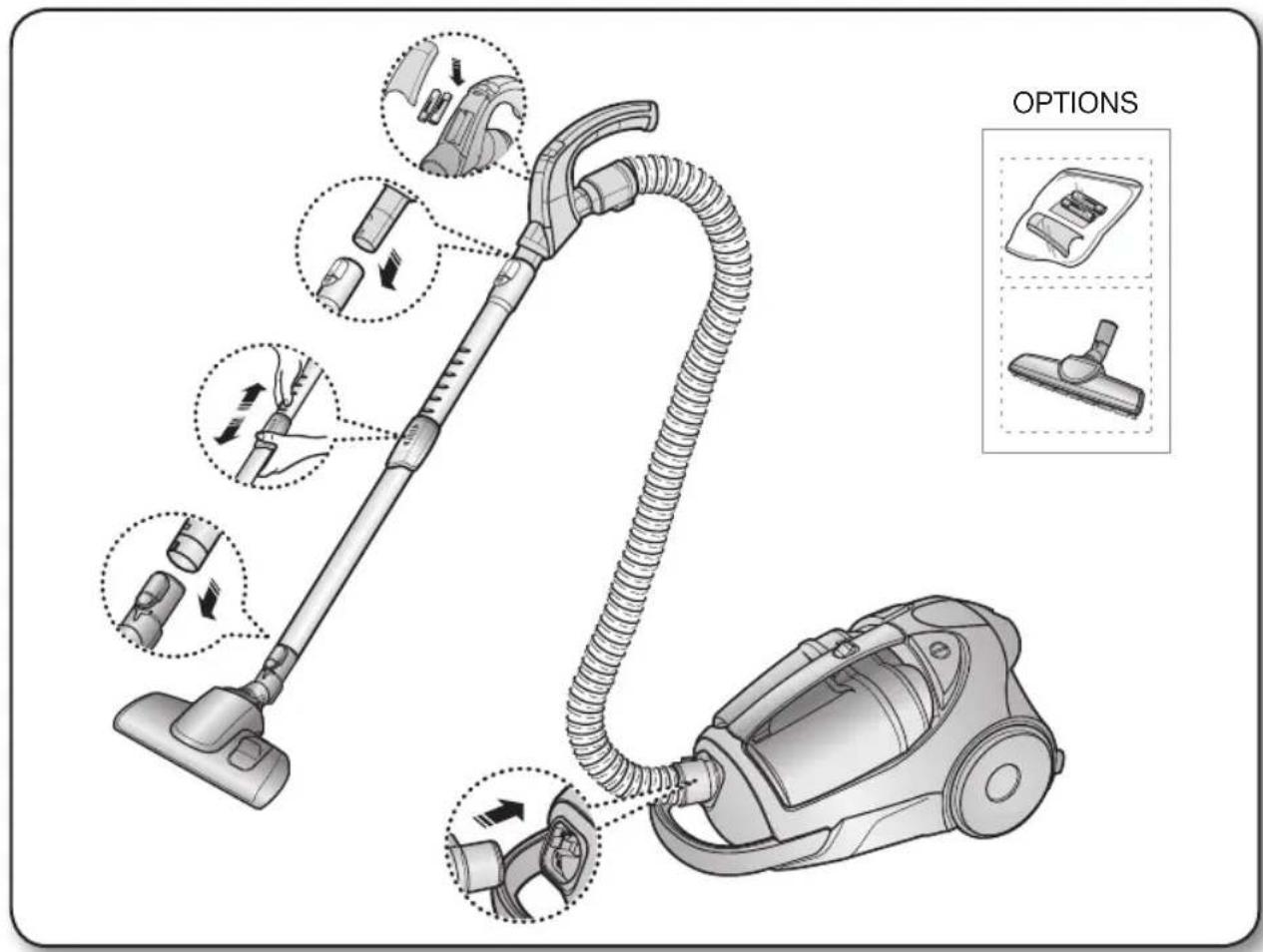 SAMSUNG SC88B0 - assembling the vacuum - 1