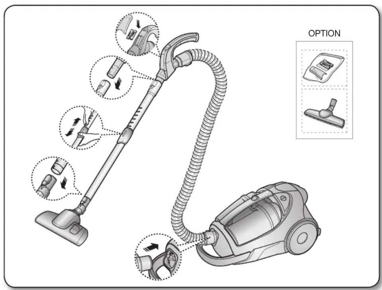 SAMSUNG SC88B0 - Assemblage de l'aspirateur - 1
