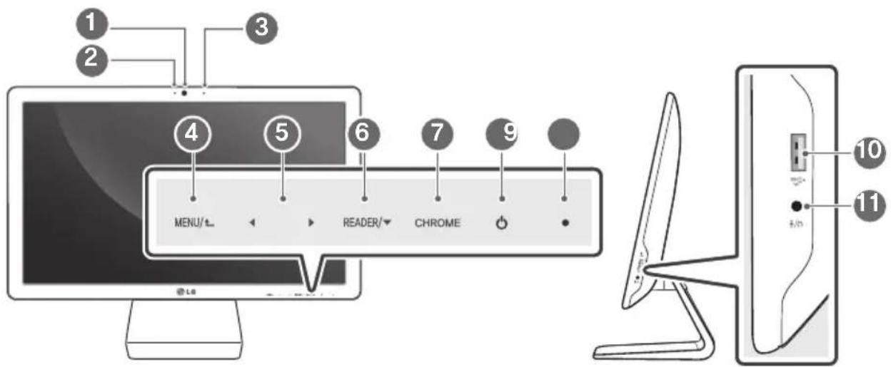 LG Chromebase 22CV241 - Vue avant / droite - 1