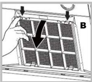 HOTPOINT-ARISTON HLC 6.8 AT XHA - Mantenimiento del filtró de carbón (B) - 1
