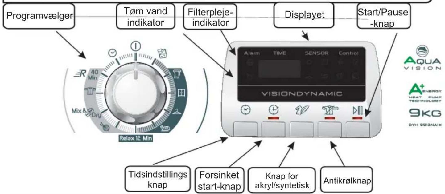 HOOVER DYH 9913 NA1X - KNAPPER OG INDIKATORER - 1
