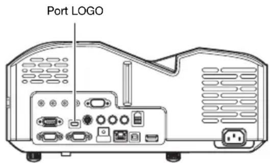 CASIO XJUT310WN - Pour relier le port LOGO du projecteur au port USB de l'ordinateur - 1