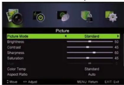 LENCO LED3213 - Beeldmenu (Picture Menu) - 1