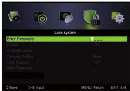 LENCO LED3213 - Vergrendelmenu (Lock system Menu) - 1