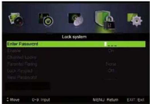 LENCO LED3213 - Lock system Menu - 1