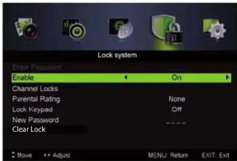 LENCO LED3213 - Vergrendelmenu (Lock system Menu) - 2