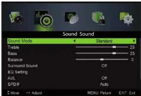 LENCO LED3213 - Sound Menu - 1