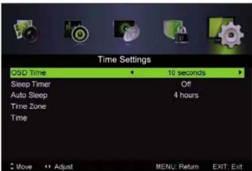 LENCO LED3213 - Tijdinstellingen (Time Settings) - 1