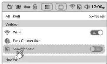 SAMSUNG WW10H9600EW - Kosketa asetuskuvaketta ja valitse Verkko-valikosta Smart Control. - 2