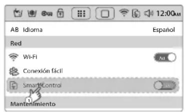 SAMSUNG WW10H9600EW - Toque el icono Configurar y seleccione Smart Control en el menu Red. - 2
