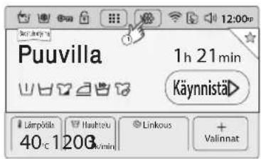 SAMSUNG WW10H9600EW - Kosketa asetuskuvaketta ja valitse Verkko-valikosta Smart Control. - 1