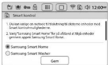 SAMSUNG WW10H9600EW - Tryk på ikonet Setup (Opsætning), og vælg Smart kontrol på menuen Netværk (Network). - 3