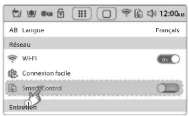 SAMSUNG WW10H9600EW - Appuyez sur l'icône setup (configuration) et sélectionnez smart control sous le menu réseau. - 2