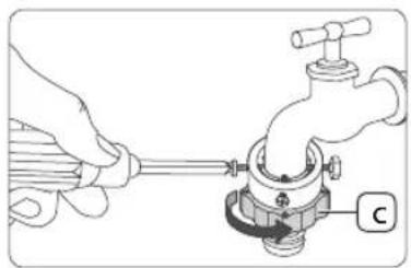 SAMSUNG WW10H9600EW - Slut vandtilforselsslangen til vandhanen. - 3