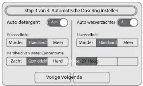 SAMSUNG WW10H9600EW - STAP 3 - Automatische Dosering instellen - 1