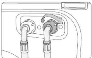 SAMSUNG WW10H9600EW - Modeller med en yderligere vandtilforselsslange til varmt vand: - 1